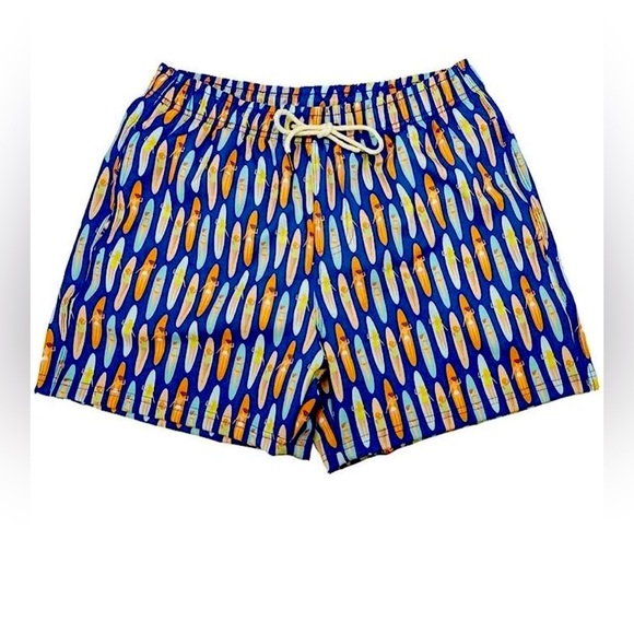 TWO LEFT FEET Men’s LongBoard Babes Lined Swim Trunks Size MEDIUM Summer Beach - Picture 10 of 14